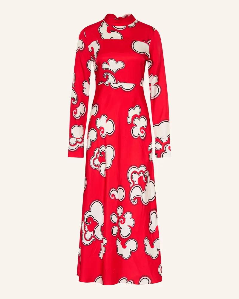 Dorothee Schumacher Satinkleid SOFT FLORALS Rot