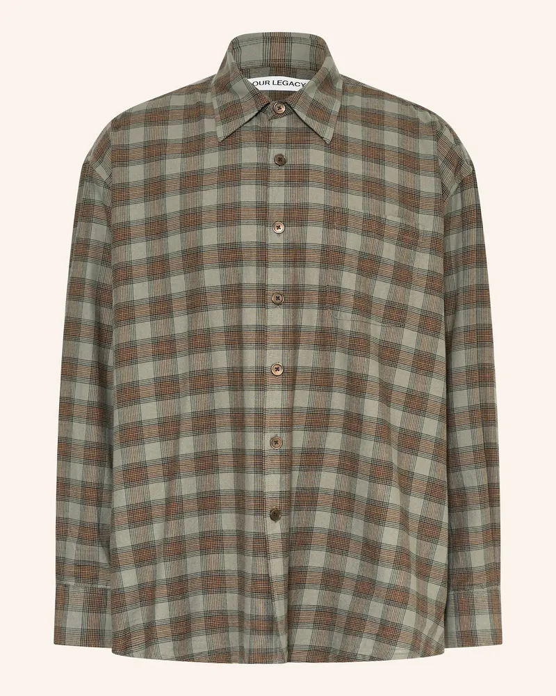 Our Legacy Hemd BORROWED Oversized Fit Grün