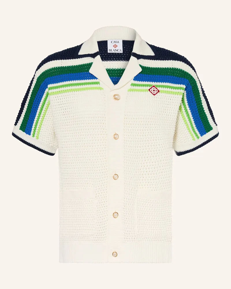 Casablanca Paris Strickhemd Regular Fit weiss Weiss