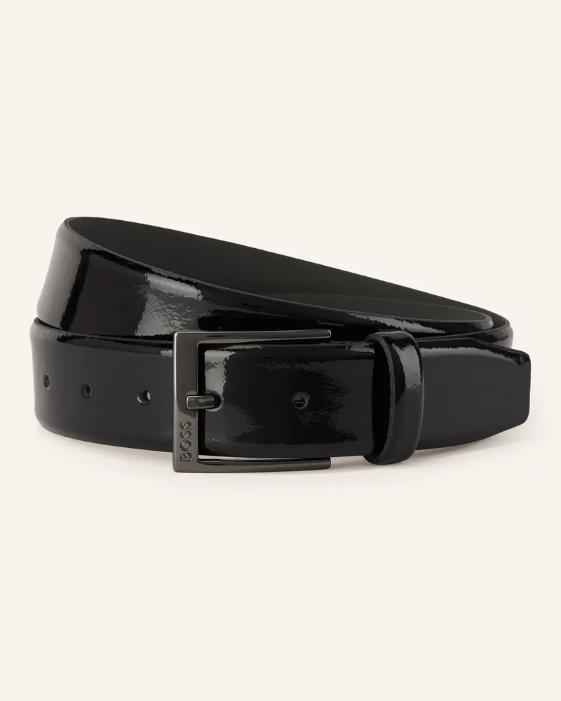 HUGO BOSS Ledergürtel ELLOY Schwarz