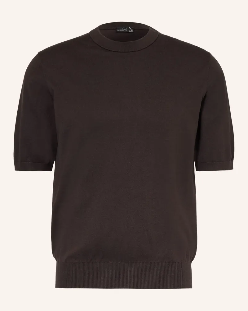 van Laack Strickshirt Vl-Sindino-Xx braun Dunkelbraun