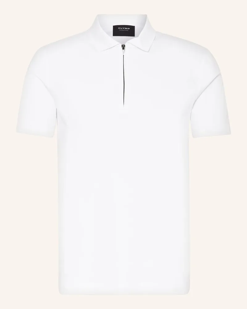 Olymp Jersey-Poloshirt casual fit Weiss