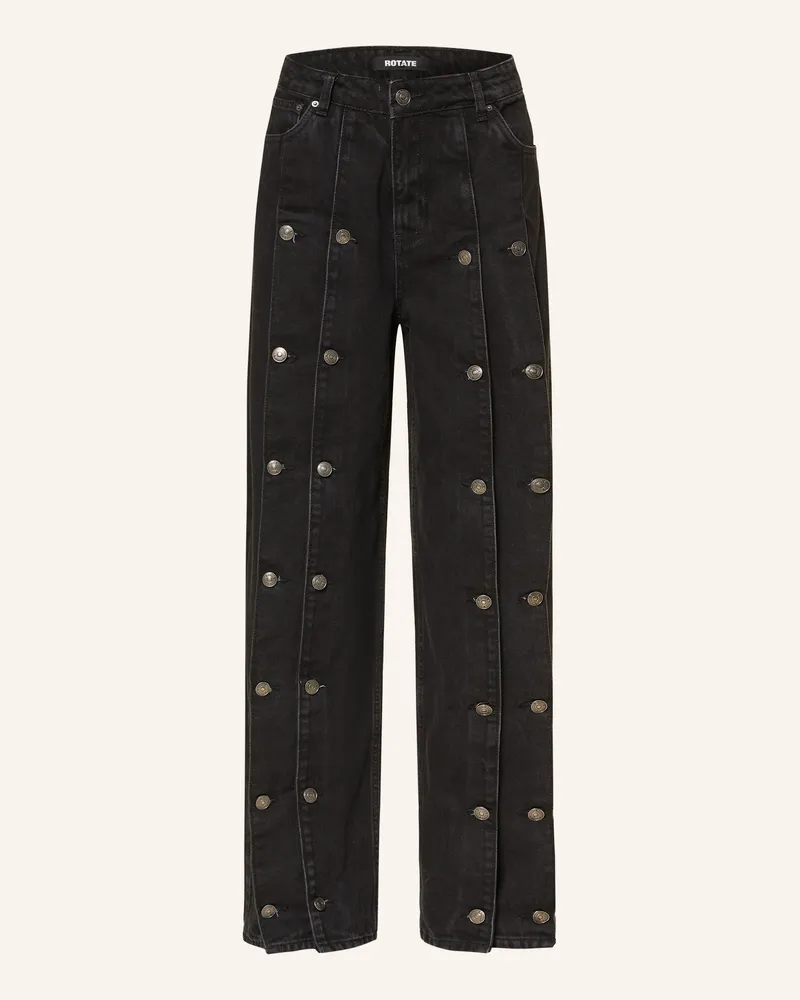 ROTATE Birger Christensen Wide Leg Jeans schwarz D04