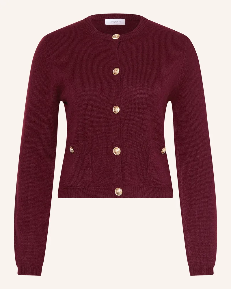 Darling Harbour Strickjacke aus Cashmere Bordeaux