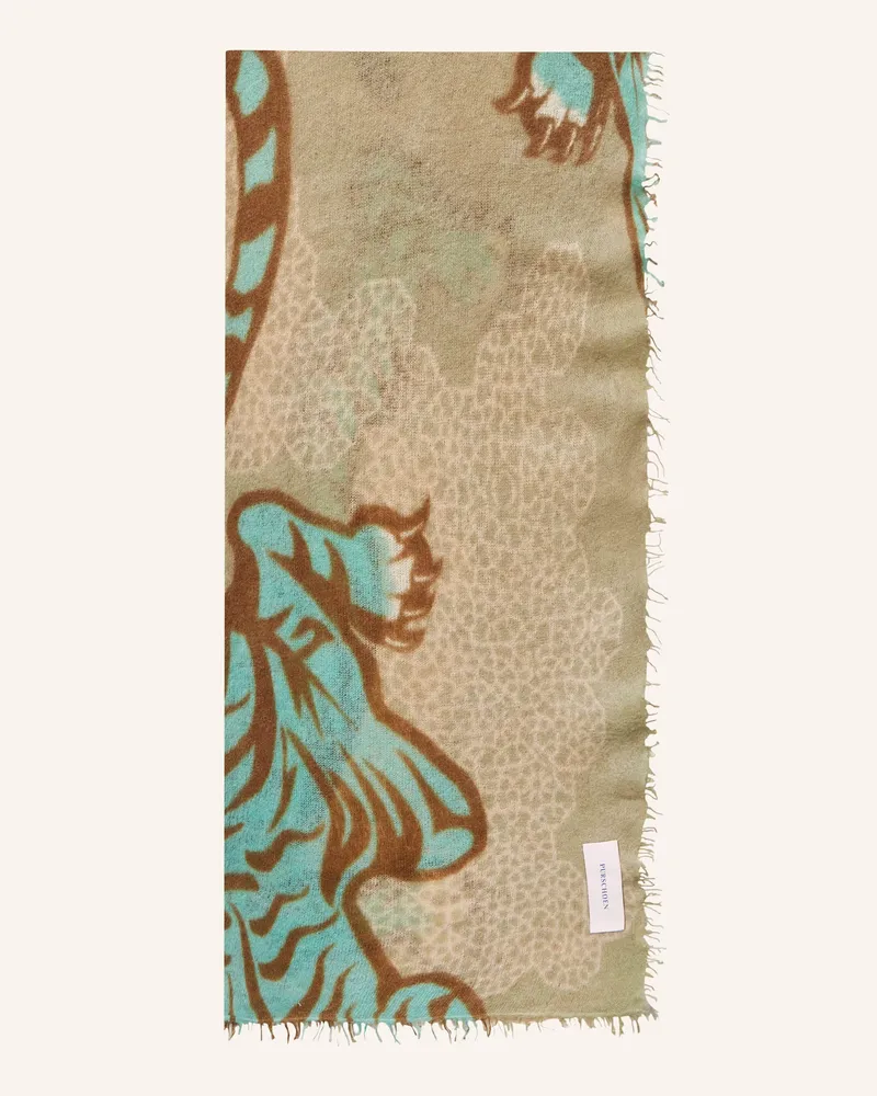 Puschoen Cashmere-Schal Bengal Tiger gruen Grün