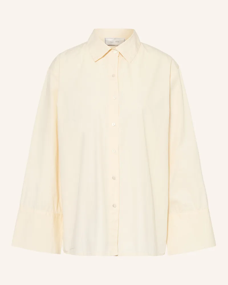 Neo Noir Hemdbluse Ayari C Mit Cut-Outs gelb Ecru