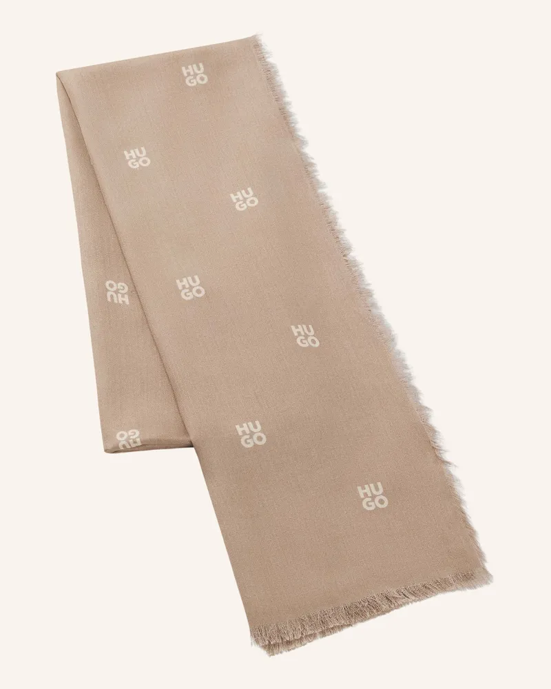 HUGO BOSS Gewebter Schal Yonda_75*180 braun Hellbraun