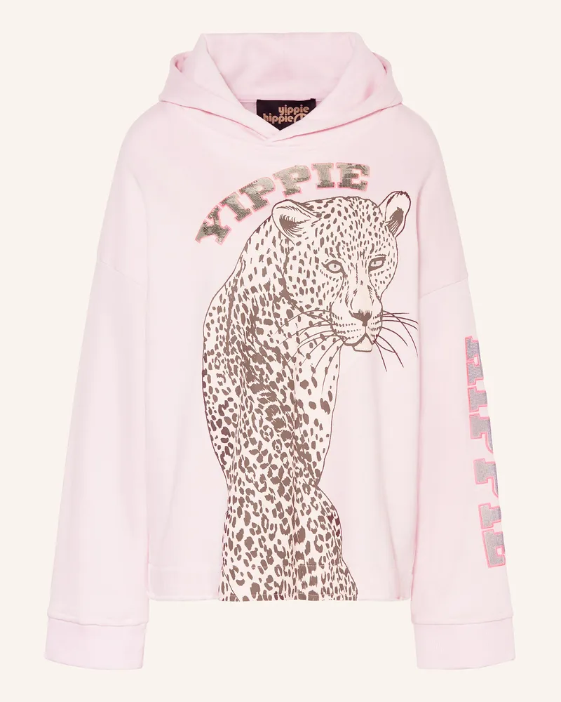 Yippie Hippie Hoodie mit Pailletten Rosa