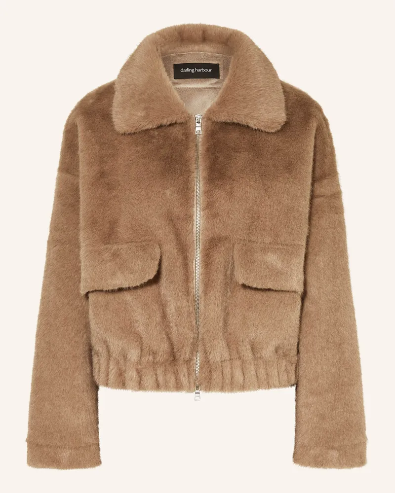 Darling Harbour Kunstfell-Jacke braun Mink