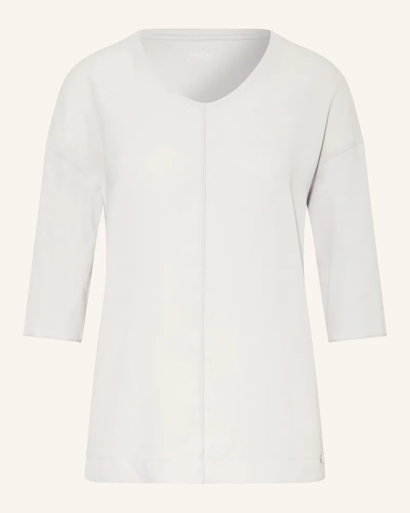 Marc Cain Shirt Im Materialmix Mit 3/4-Arm grau 812