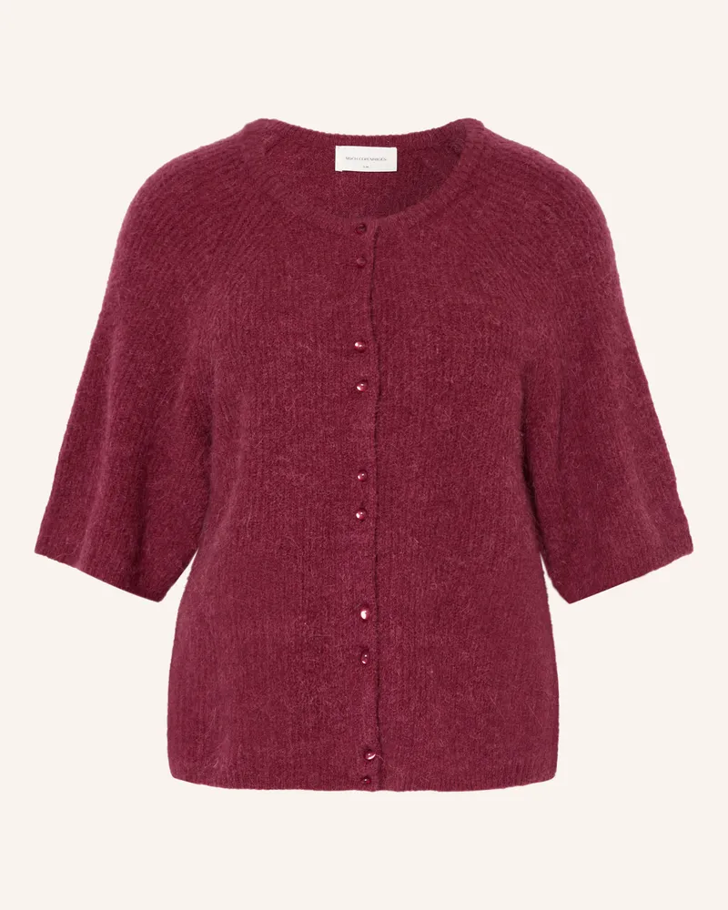 MOSS COPENHAGEN Strickjacke Mschbondie Hope Mit 3/4-Arm rot Dunkelrot