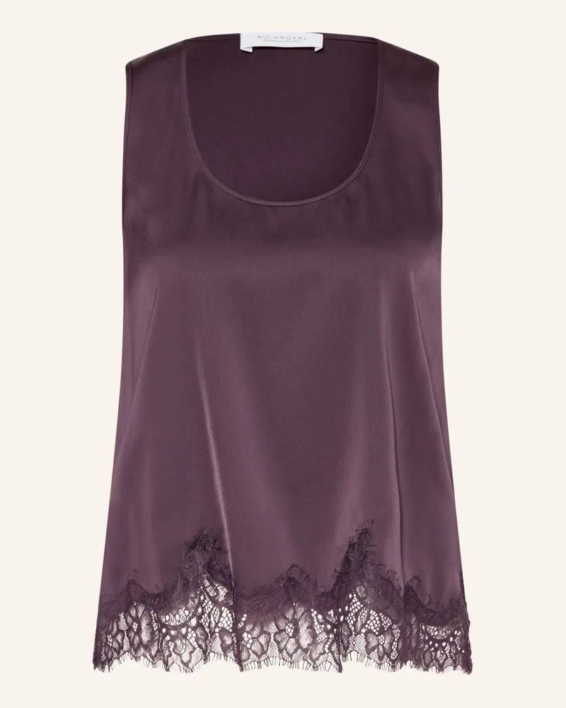 Rich&Royal Satintop Mit Spitze lila Dunkellila