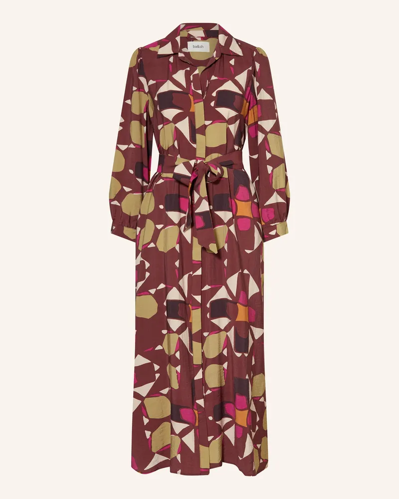 ba&sh Hemdblusenkleid ARA Dunkelrot