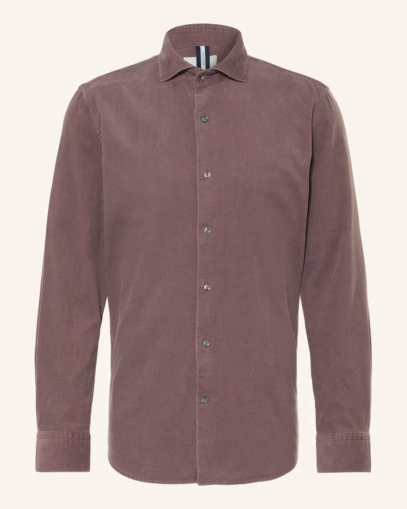 Profuomo Cordhemd Relaxed Fit lila Lila