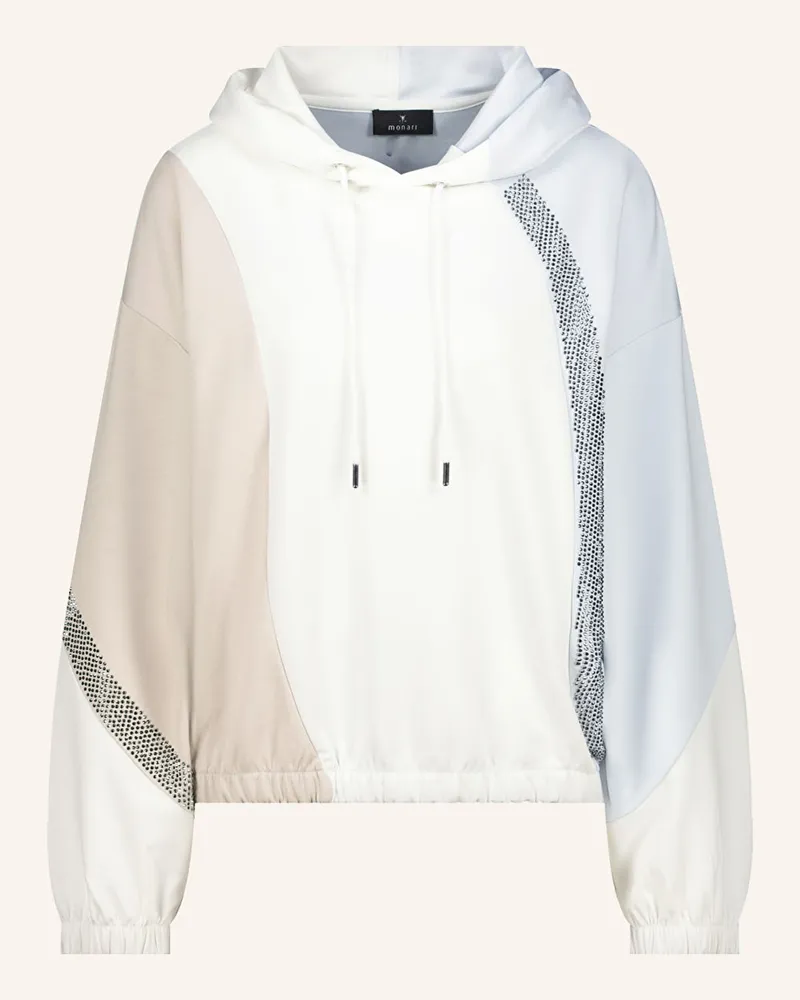 monari Hoodie mit Schmucksteinen Weiss
