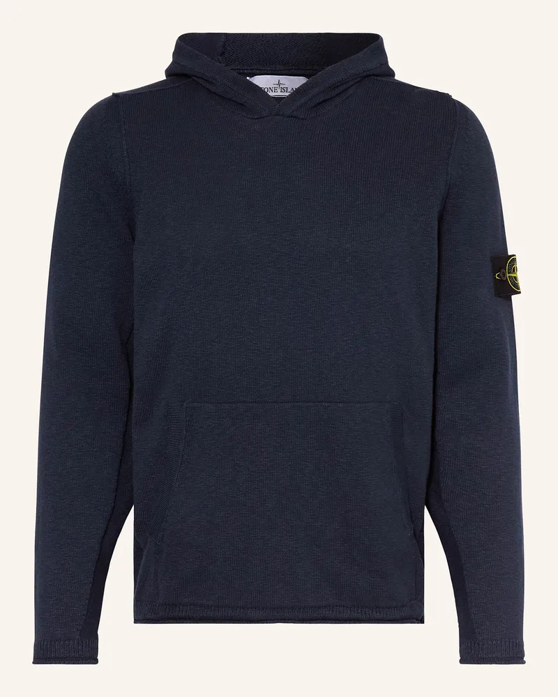 Stone Island Strick-Hoodie Dunkelblau
