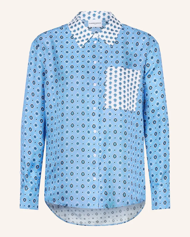 Claudie Pierlot Hemdbluse aus Seide Blau