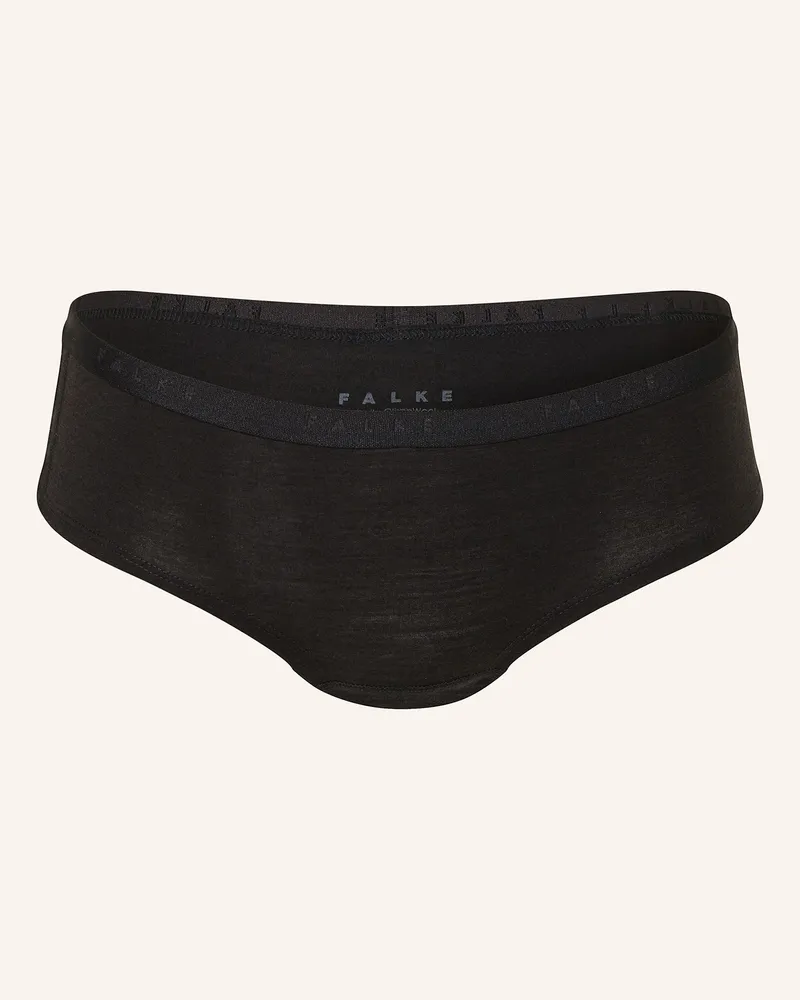 Falke Taillenpanty DAILY CLIMA WOOL mit Merinowolle Schwarz