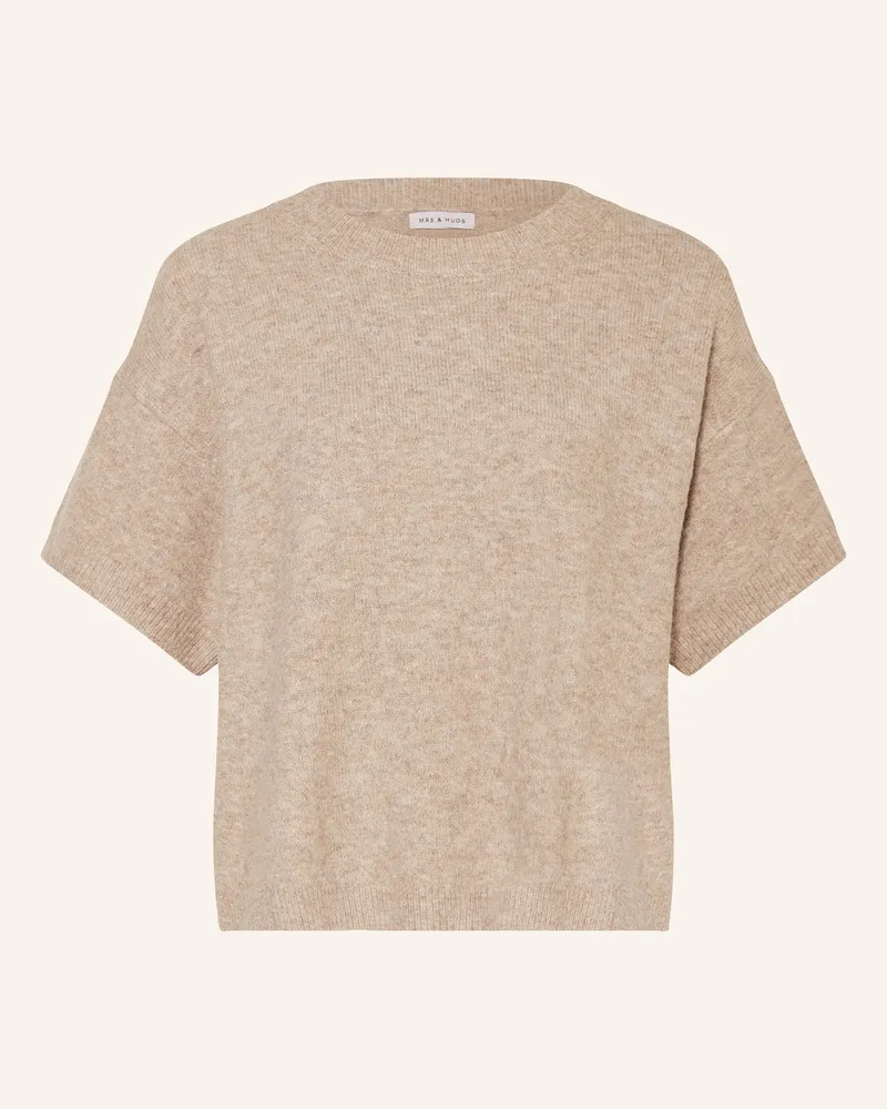 Mrs & HUGS Strickshirt beige Taupe