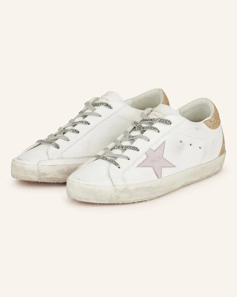 Golden Goose Sneaker mit Schmucksteinen Weiss