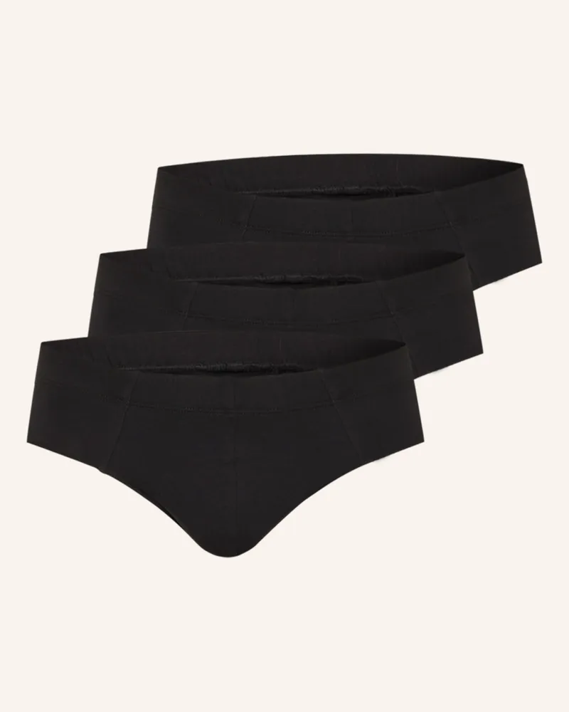 Schiesser 3er-Pack Slips 95/5 schwarz Schwarz