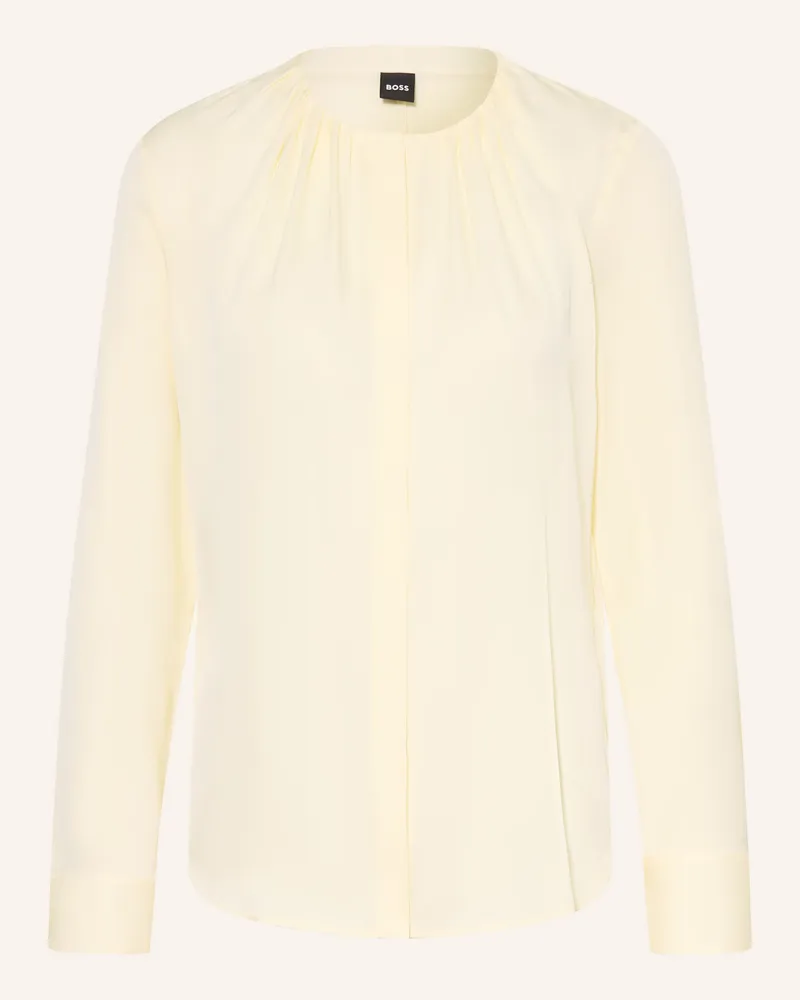 HUGO BOSS Bluse Banorah Mit Seide beige Beige