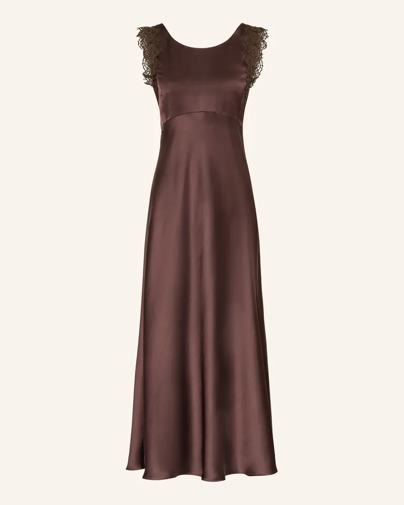 Luisa Cerano Abendkleid Mit Spitze braun Dunkelbraun