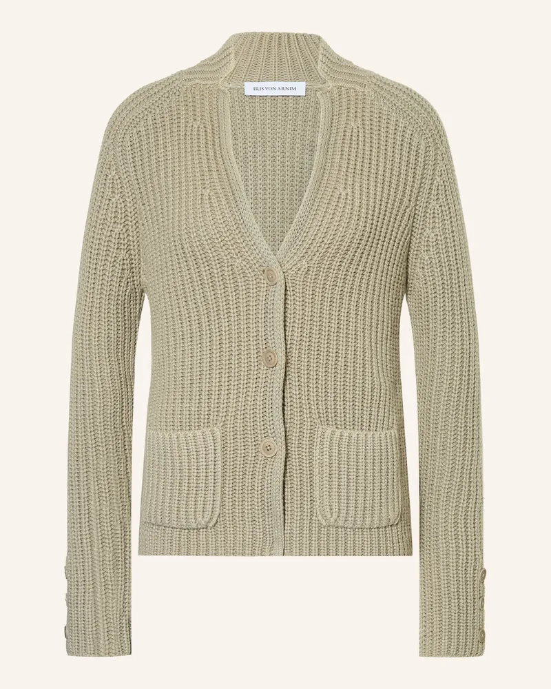 Iris von Arnim Strickjacke HELIANTHA aus Cashmere Grau