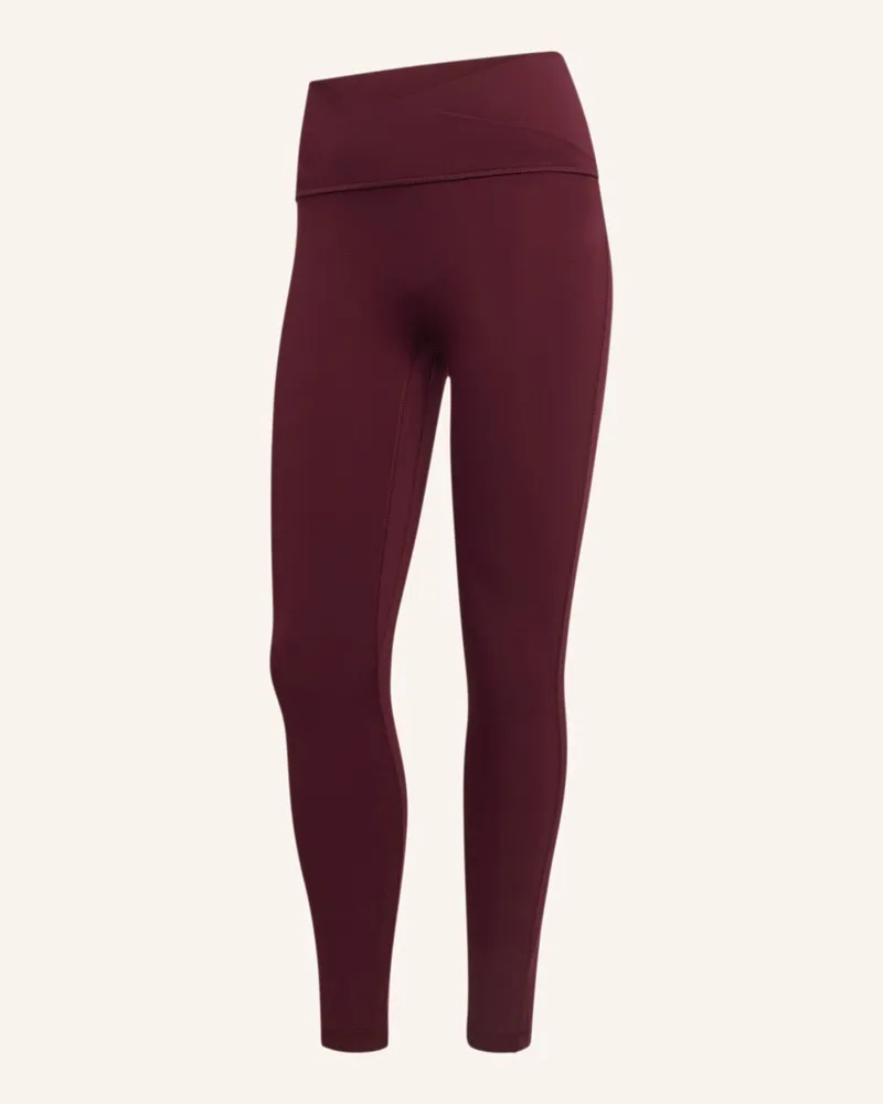 adidas 3-Streifen Studio All Me 7/8 X-Over Leggings rot Rot