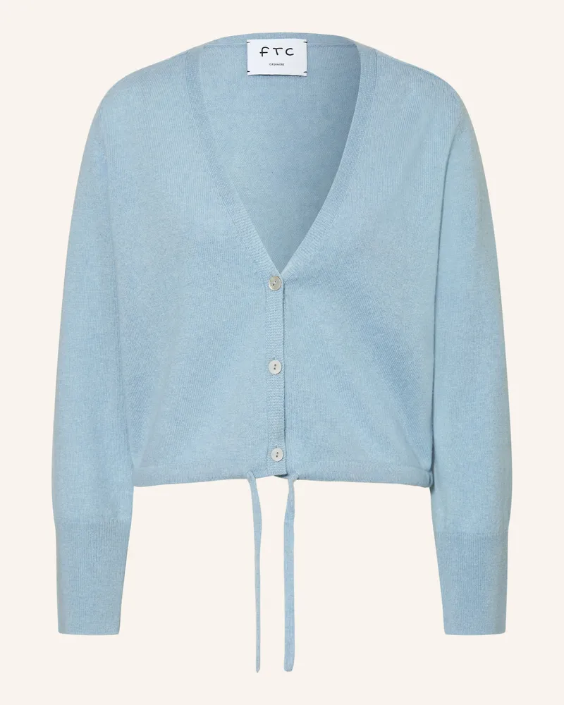FTC Cashmere Strickjacke Aus Cashmere blau Hellblau