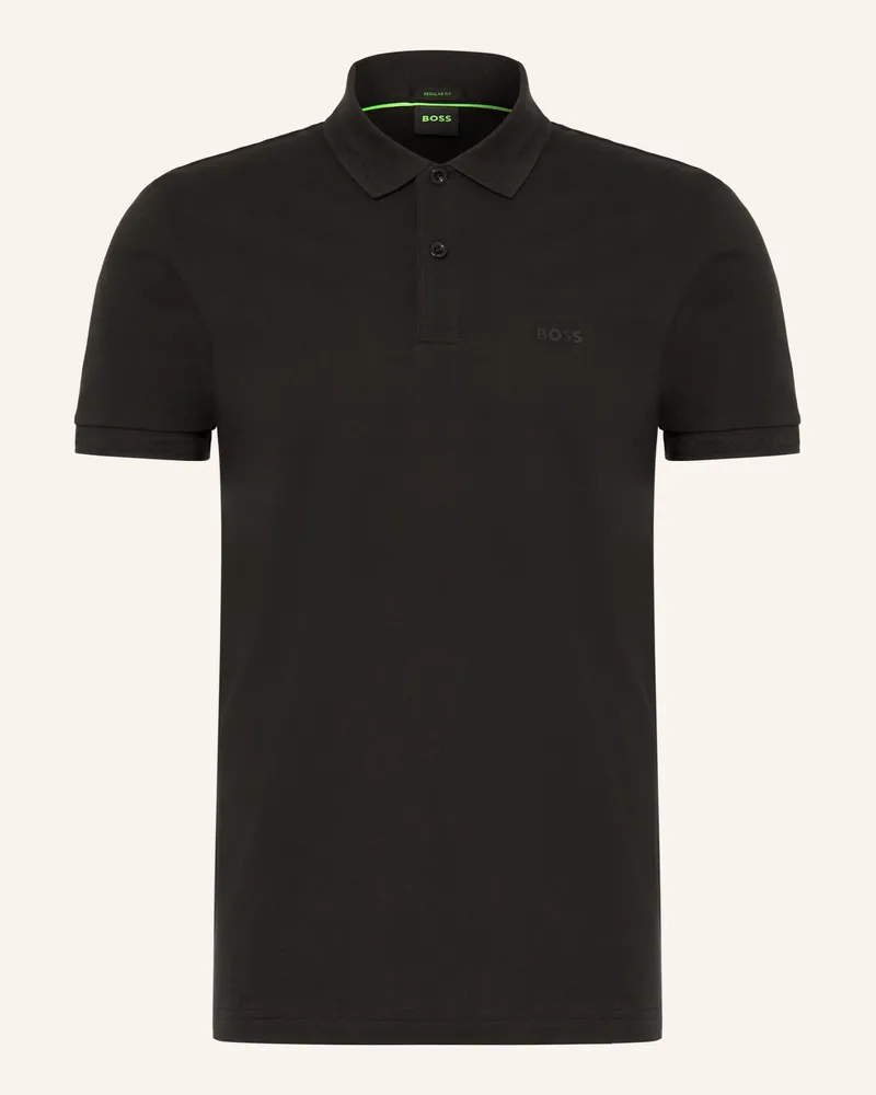 HUGO BOSS Piqué-Poloshirt Pio schwarz Schwarz