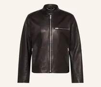 Lederjacke Track Racer schwarz