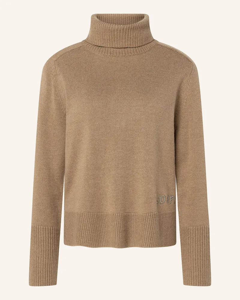 JOOP! Rollkragenpullover Kaddle Mit Schmucksteinen braun Hellbraun