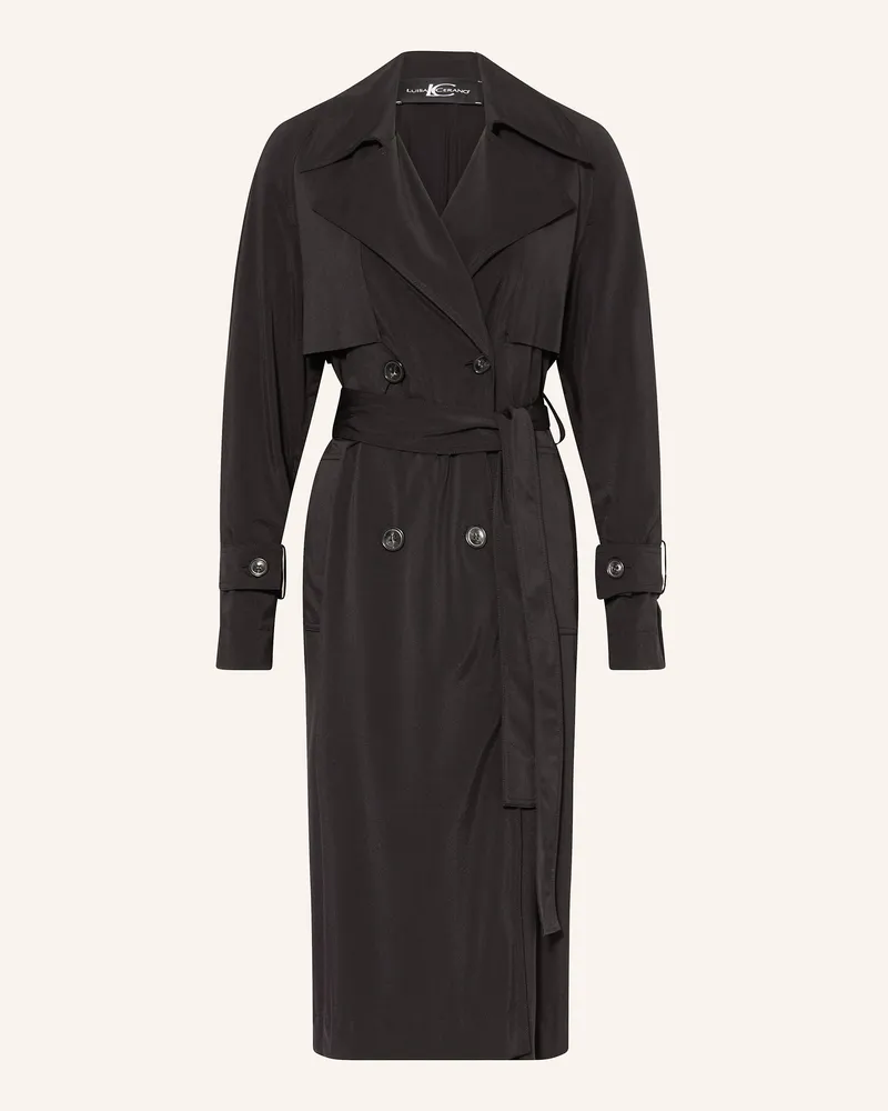 Luisa Cerano Trenchcoat aus Jersey Schwarz