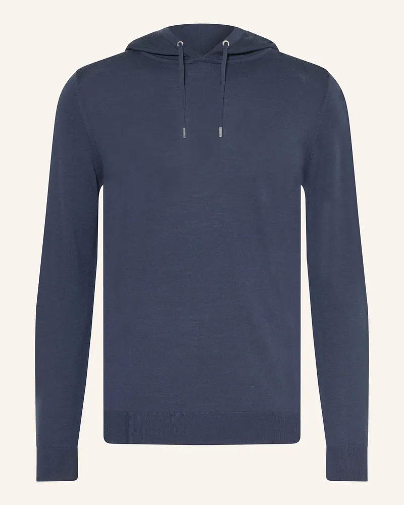 Reiss Strick-Hoodie Holland Aus Merinowolle blau Dunkelblau