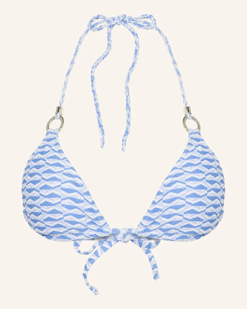 Heidi Klein Triangel-Bikini-Top Tinos blau Hellblau