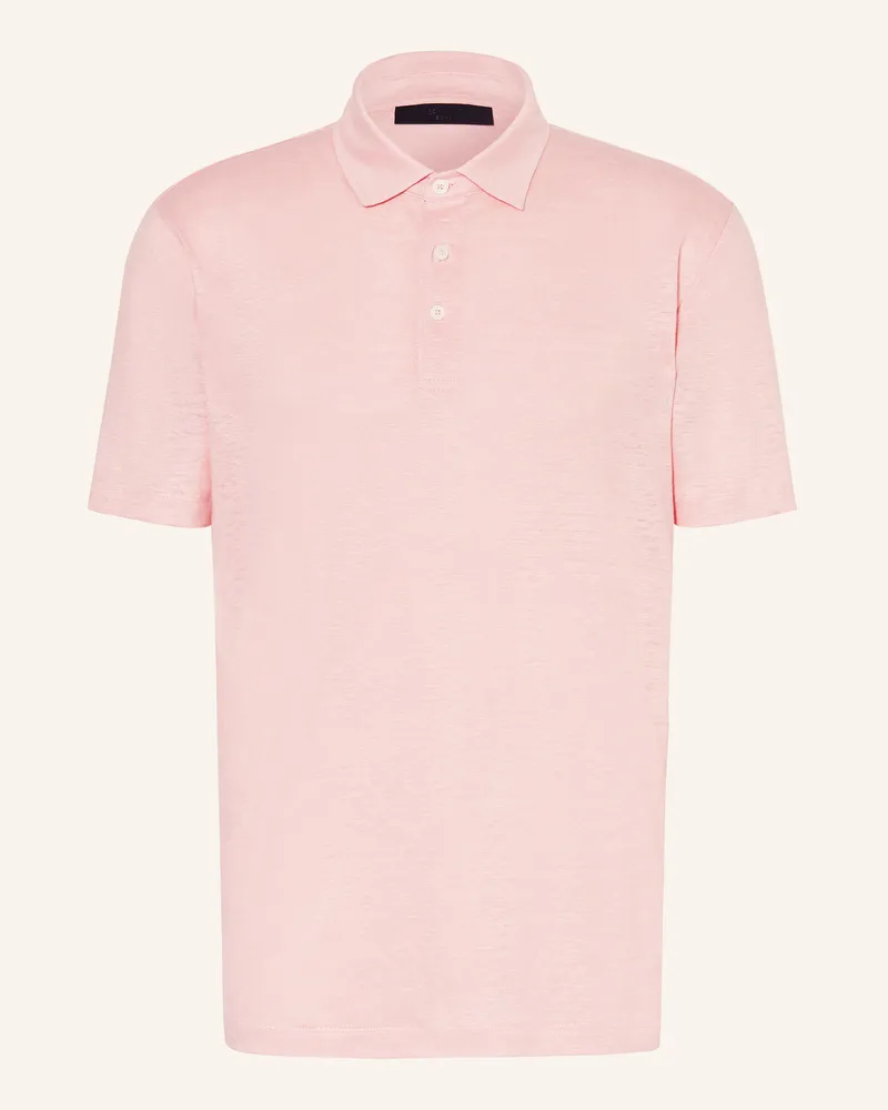 HUGO BOSS Jersey-Poloshirt PARRIS aus Leinen Hellrosa