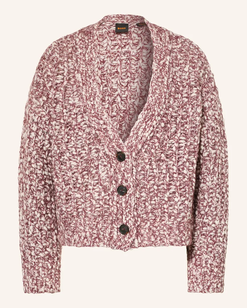 HUGO BOSS Strickjacke Fodia rot Dunkelrot