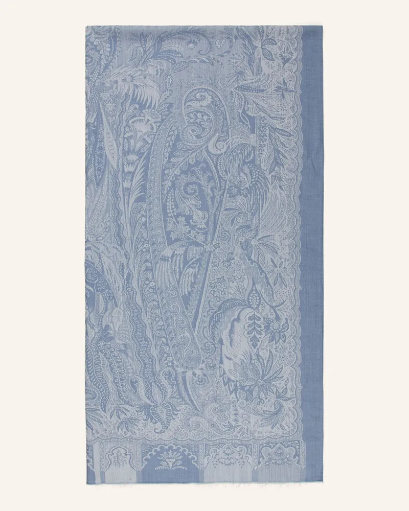 Etro Schal blau Blaugrau