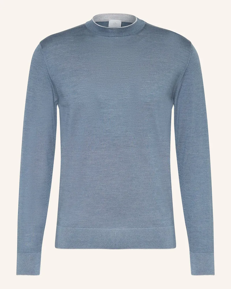 Eleventy Pullover mit Seide Blaugrau
