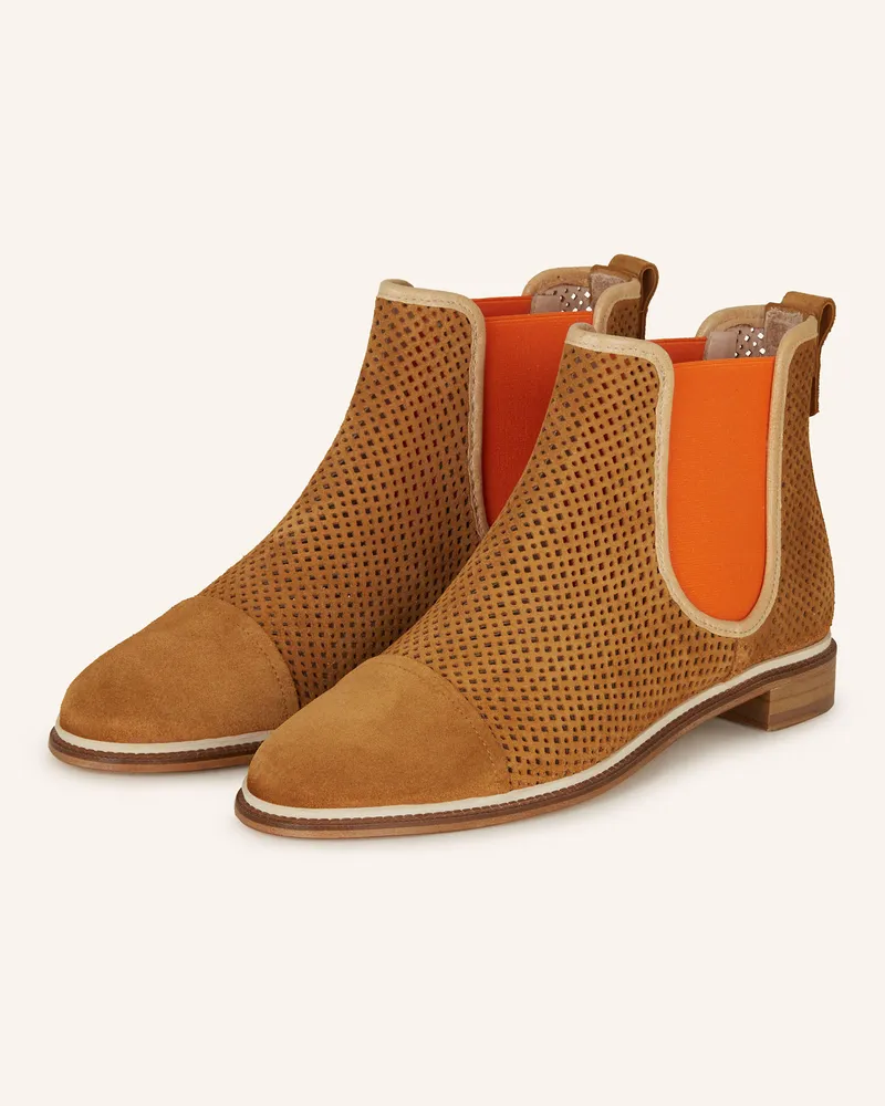 Pertini Chelsea-Boots beige Cognac