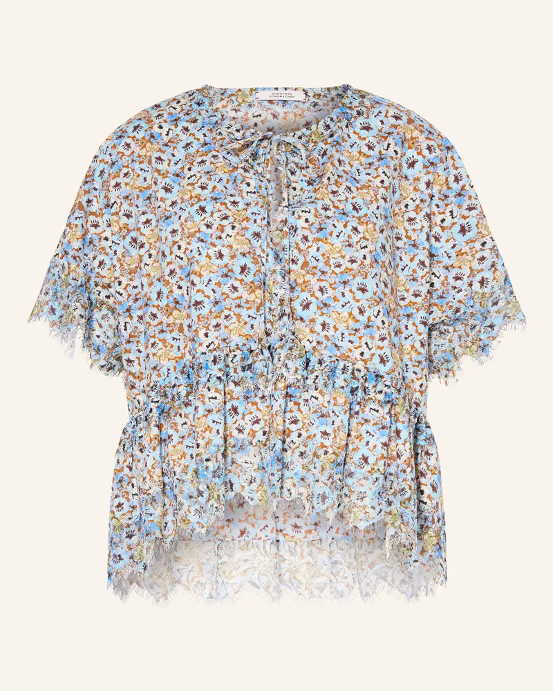 Dorothee Schumacher Blusenshirt Floral Volumes Mit Spitze blau Hellblau