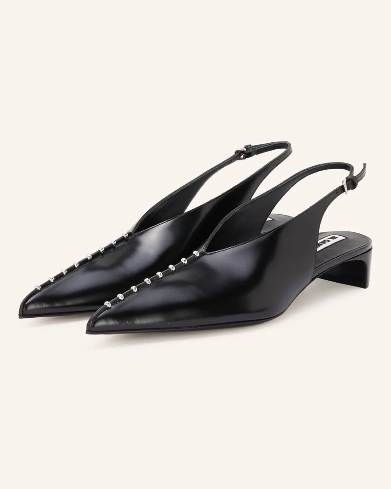 Jil Sander Slingpumps Schwarz