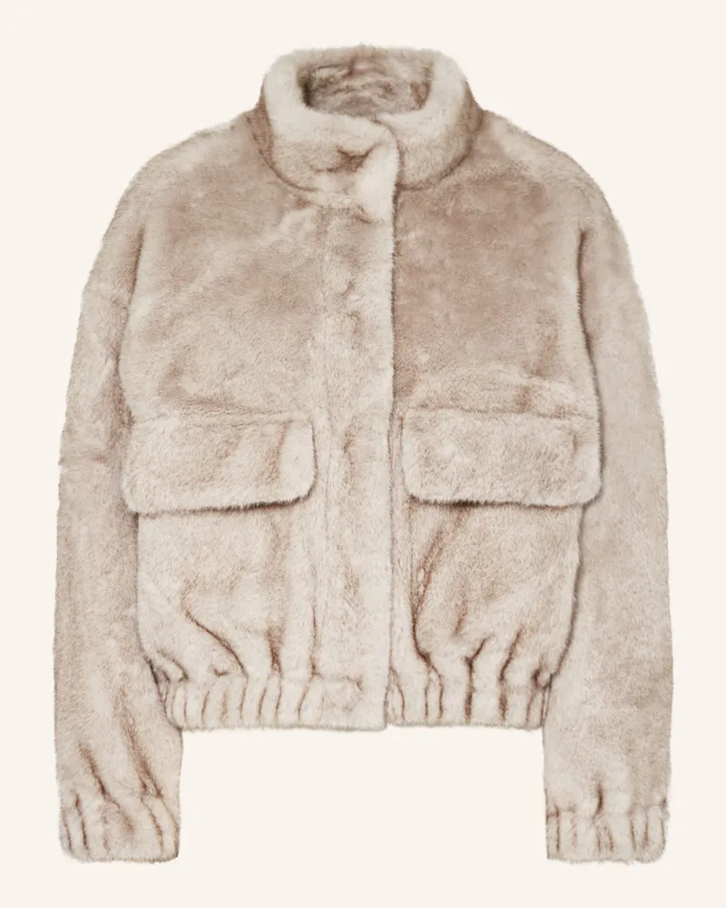 ba&sh Kunstfell-Jacke Paros grau Grau