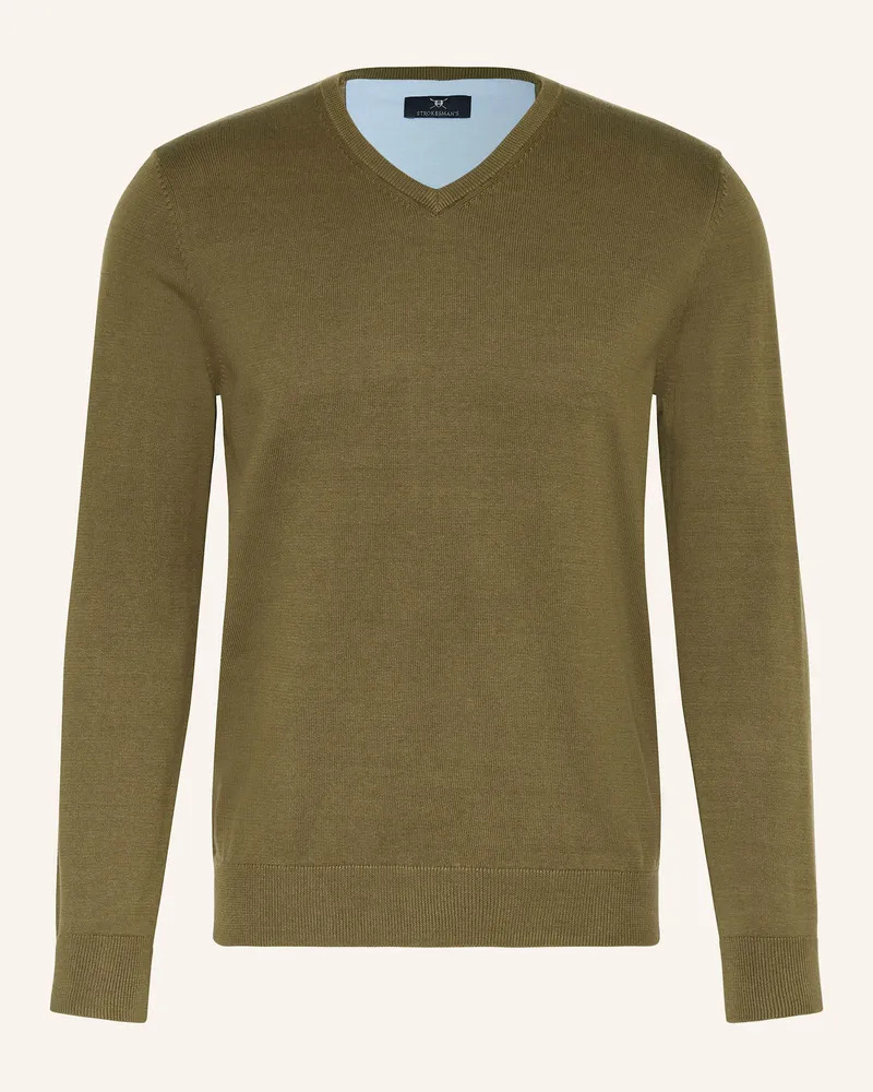 Strokesman's Strokesman Pullover gruen Oliv