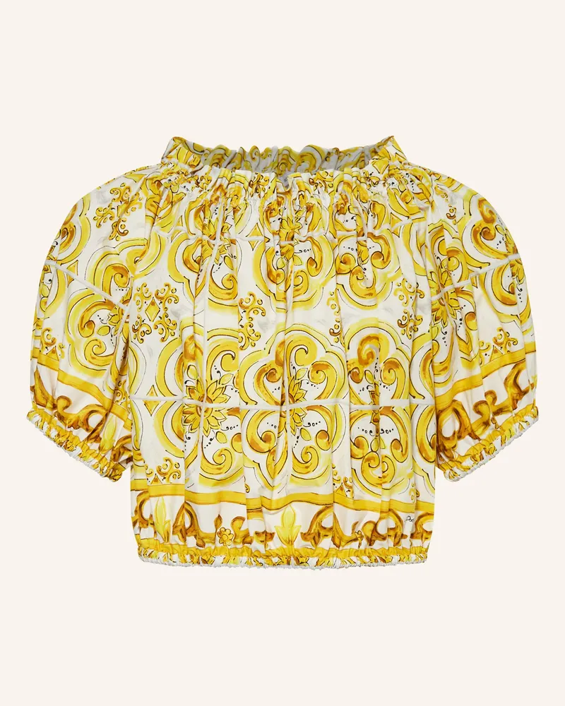 Dolce & Gabbana Off-Shoulder-Bluse Gelb