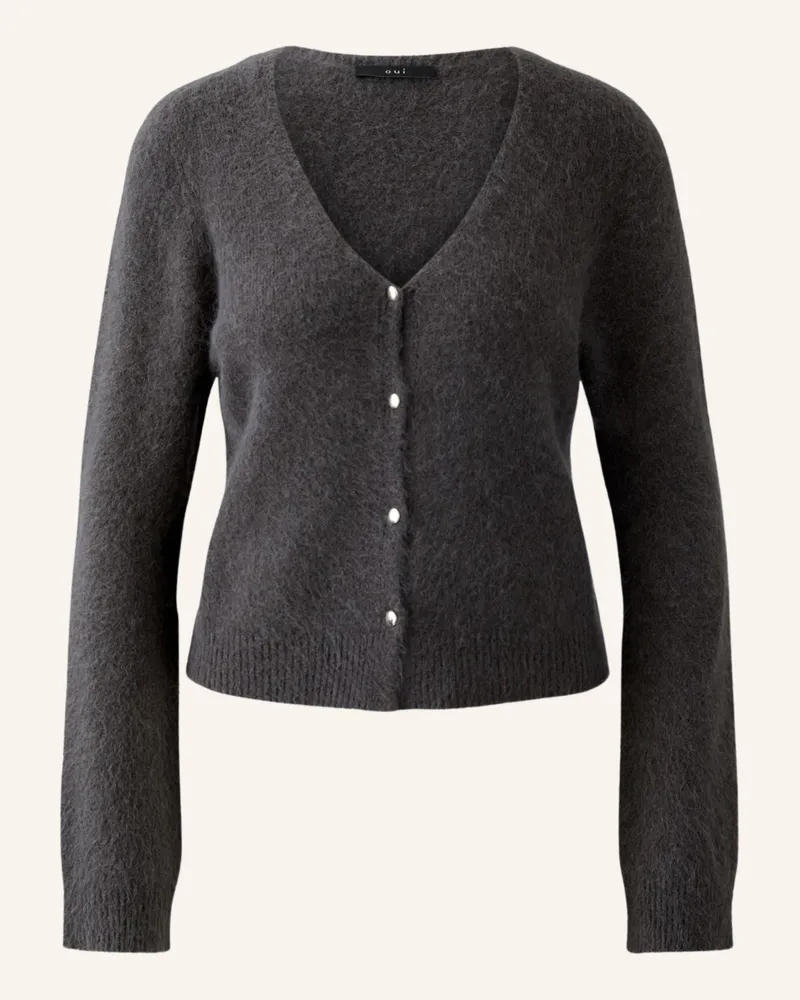 Oui  Strickjacke Braun