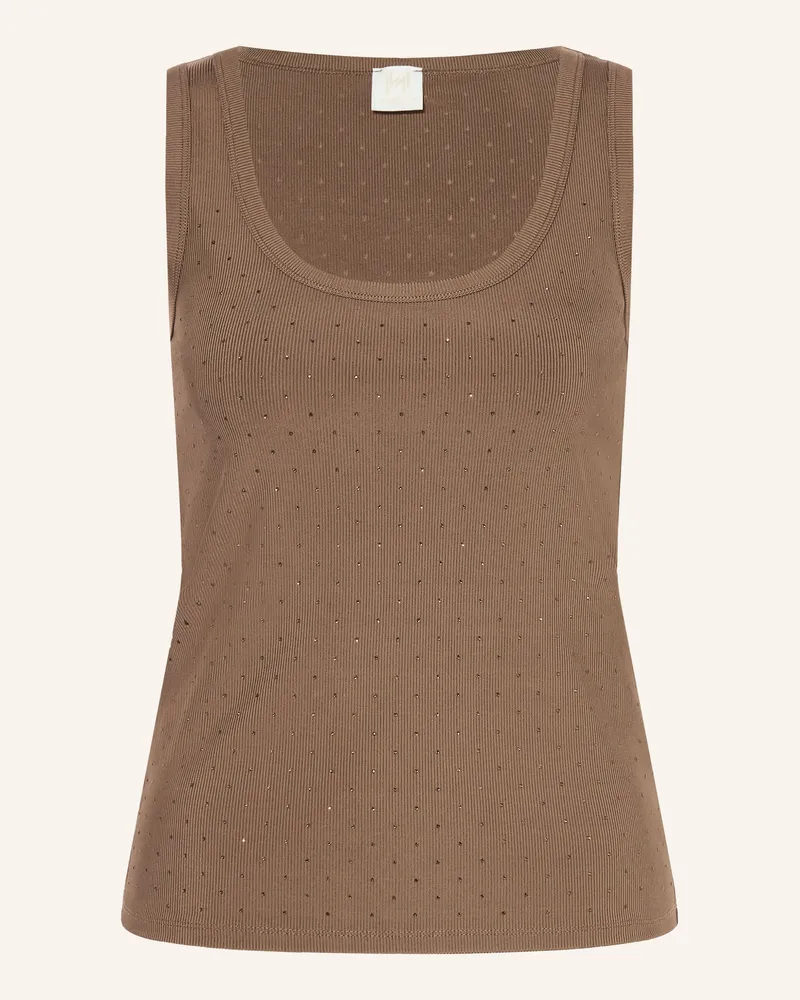 MARELLA Top Mit Schmucksteinen braun Braun