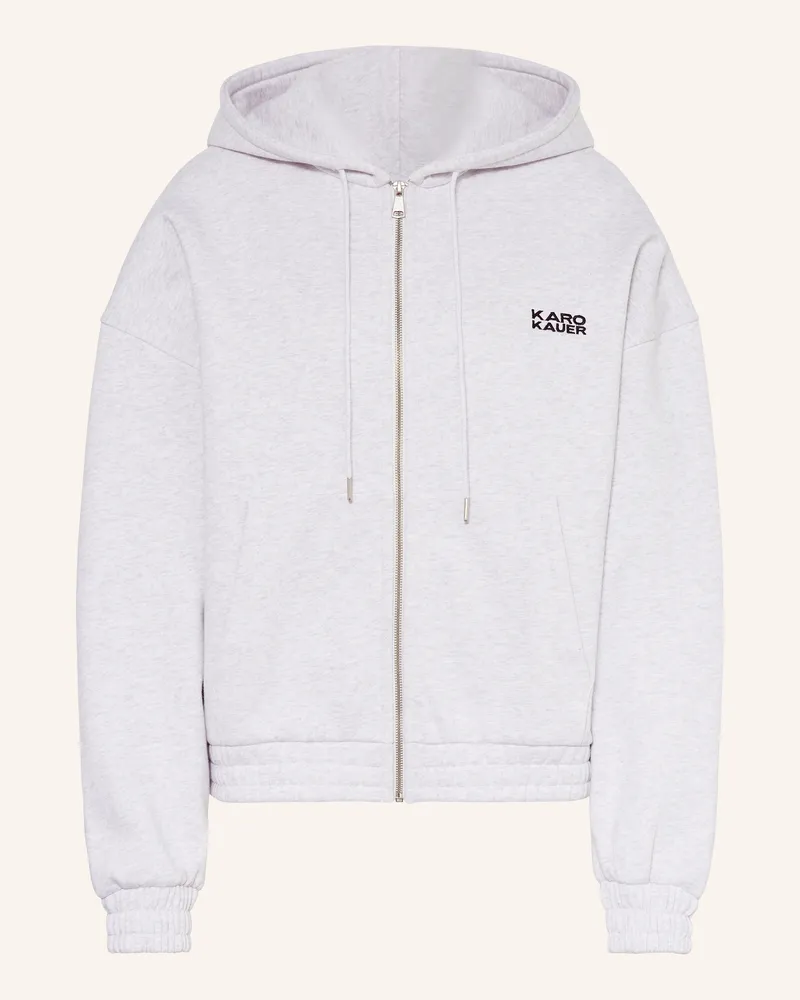 Karo Kauer Sweatjacke Hellgrau