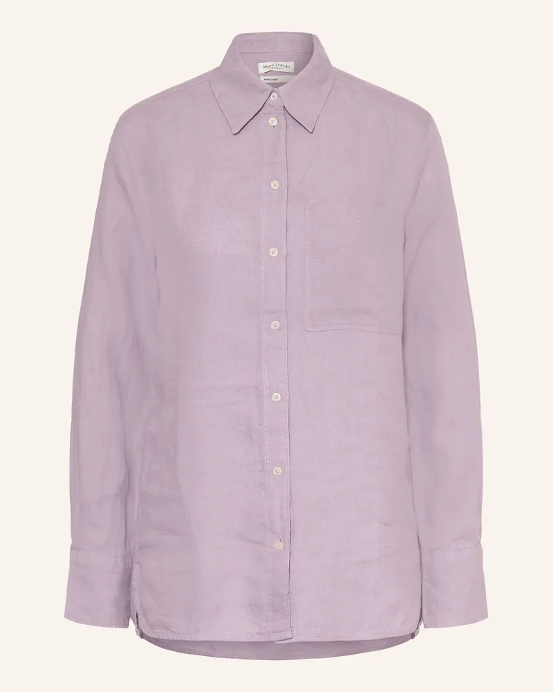 Marc O'Polo Hemdbluse Aus Leinen lila Rosé